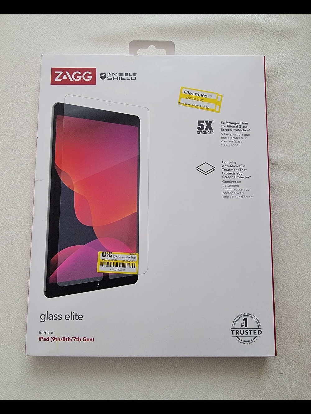 ZAGG Glass Elite Screen Protector for iPad 9th/8th/7th Gen